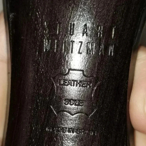 {Stuart Weitzman} Women's Striped Calf Hair Strappy Stilleto Heels - Picture 14 of 15